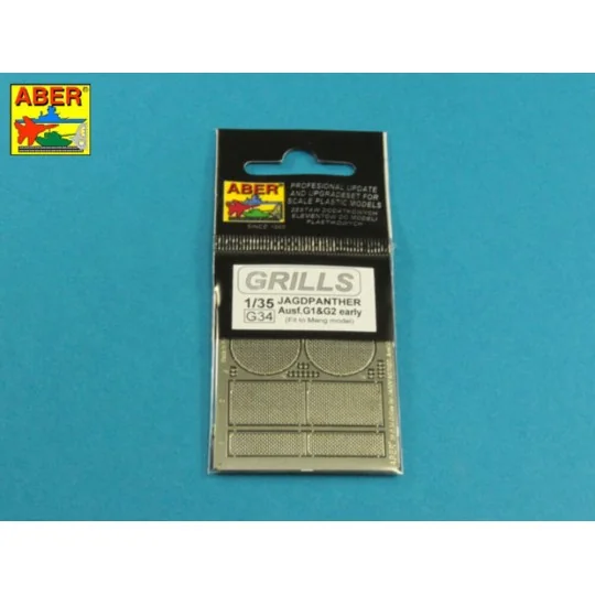 Grilles for Jagdpanther Ausf.G1 early (Meng), 1/35 - Aber Models 35G34