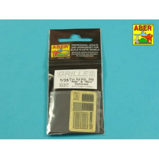 Grilles for Sd.Kfz. 250 “Alte” &“Nue” vehicles, 1/35 - Aber Models ...