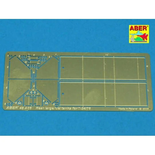 Rear large fuel tanks for T-34/76, 1/48 - Aber Models 48 A06