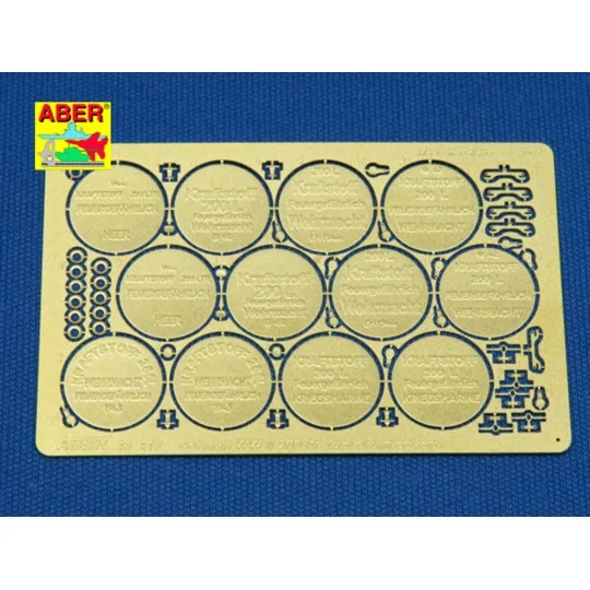 German WWII 200 Ltr. fuel drum covers, 1/48 - Aber Models 48 A18