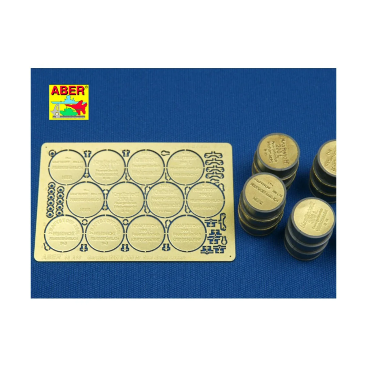 German WWII 200 Ltr. fuel drum covers, 1/48 - Aber Models 48 A18