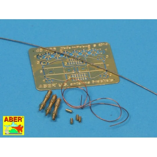 US antenna & brackets (set of 3 pcs), 1/48 - Aber Models 48 A26