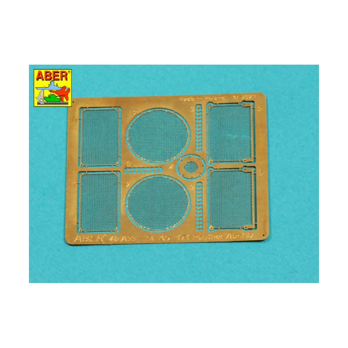 Grilles for Panther D, 1/48 - Aber Models 48 A33