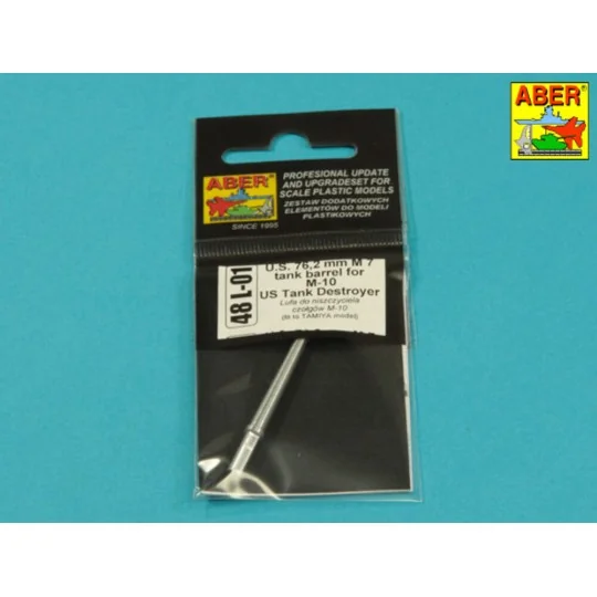 US 76, 2 mm M7 tank barrel for M-10, 1/48 - Aber Models 48 L-01