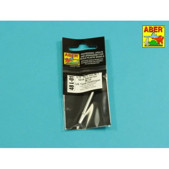 US 76, 2 mm M7 tank barrel for M-10, 1/48 - Aber Models 48 L-01
