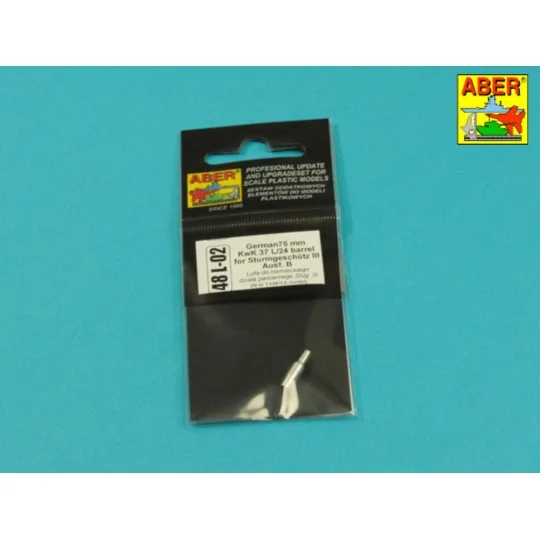 German 75mm barrel for Stu III B, 1/48 - Aber Models 48 L-02