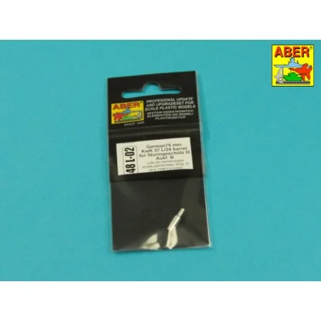 German 75mm barrel for Stu III B, 1/48 - Aber Models 48 L-02