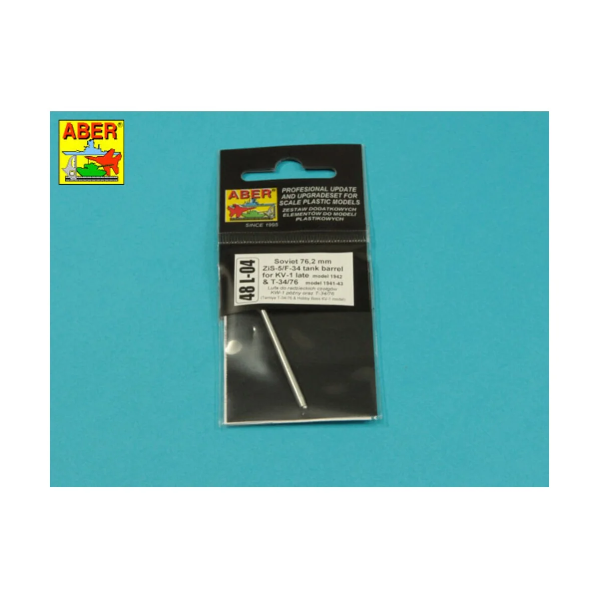 Russian 76, 2mm F-34 tank barrel for T-34/76, 1/48 - Aber Models 48...