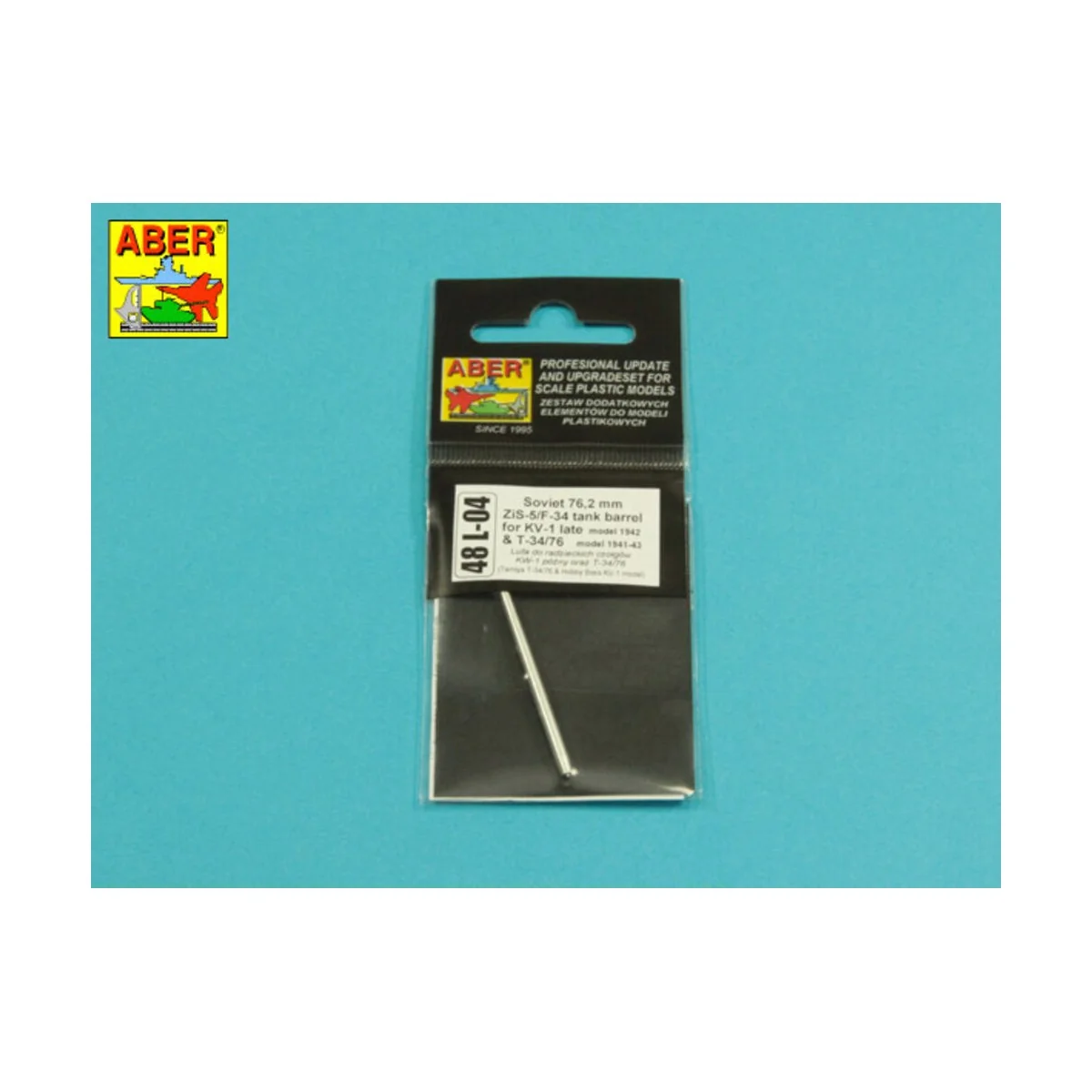 Russian 76, 2mm F-34 tank barrel for T-34/76, 1/48 - Aber Models 48...
