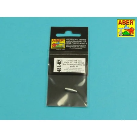 German 75mm barrel for Stu III B, 1/48 - Aber Models 48 L-02