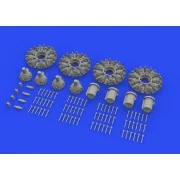 B-17F engines 1/48 for HKM - Eduard Accessories 648631