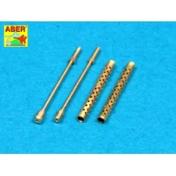 Set of 2 barrels for Browning M-1919 A4, 1/48 - Aber Models 48 L-19 2