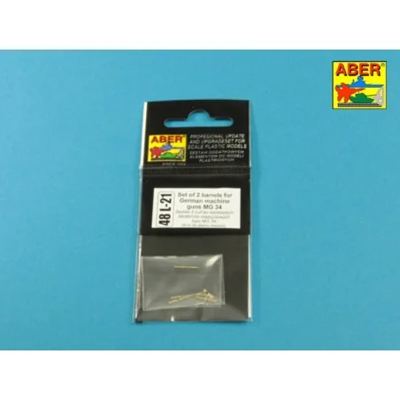 Set of 2 barrels for German machine guns MG34, 1/48 - Aber Models 4...