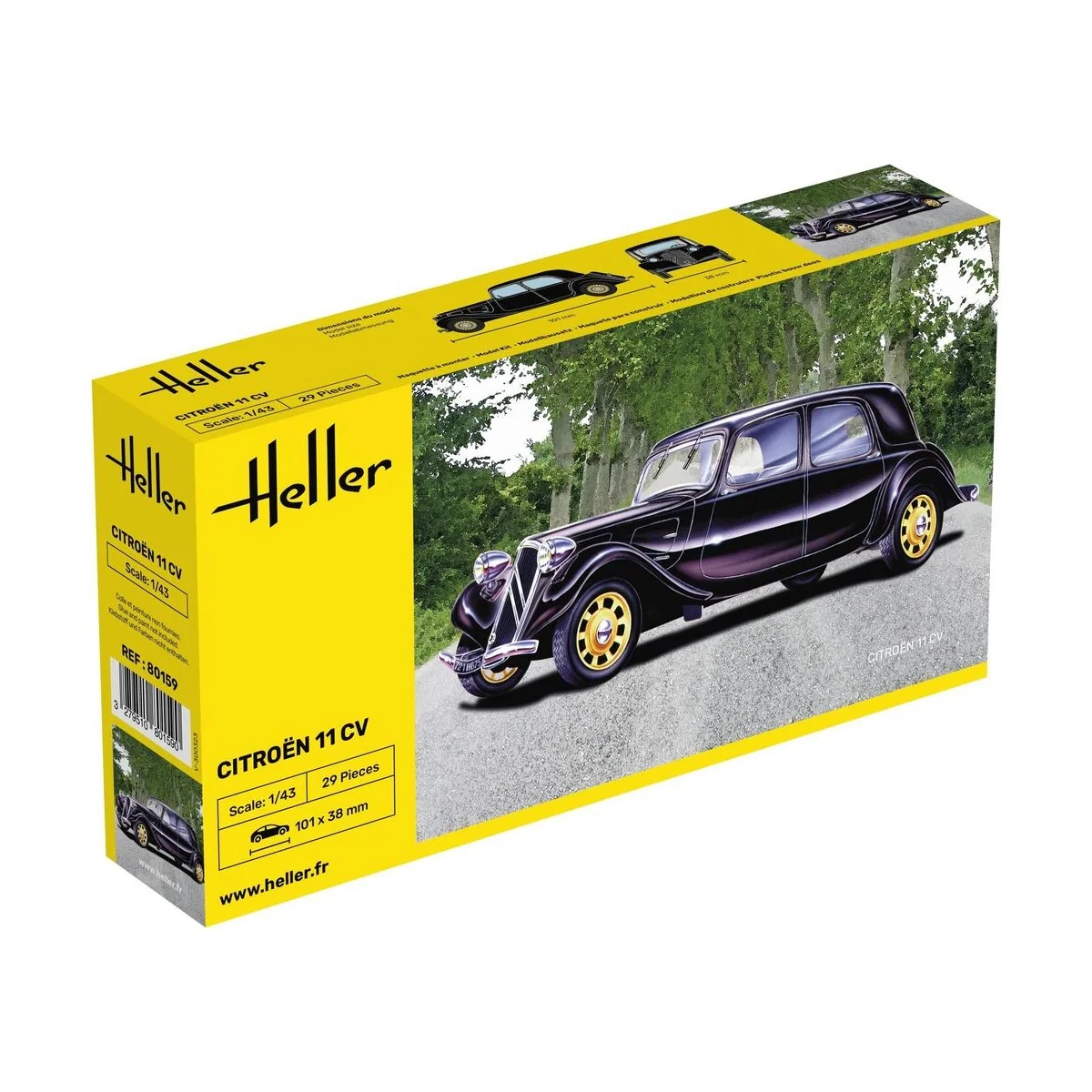 Citroen 11 CV, 1/43 - Heller 80159 Citroen 11 CV, 1/43 - Heller 80159