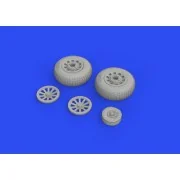 P-51D wheels block tread 2 1/48 for EDUARD - Eduard Accessories 648647