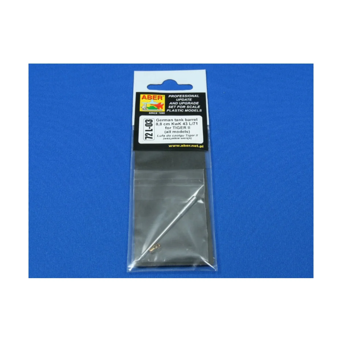 8, 80cm KwK 43L/70 German tank barrel for Tiger II, 1/72 - Aber Mod...