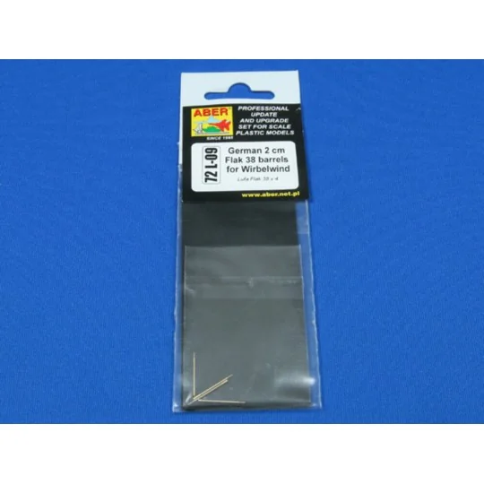 German 2 cm Flak 38 barrels, 1/72 - Aber Models 72 L-09