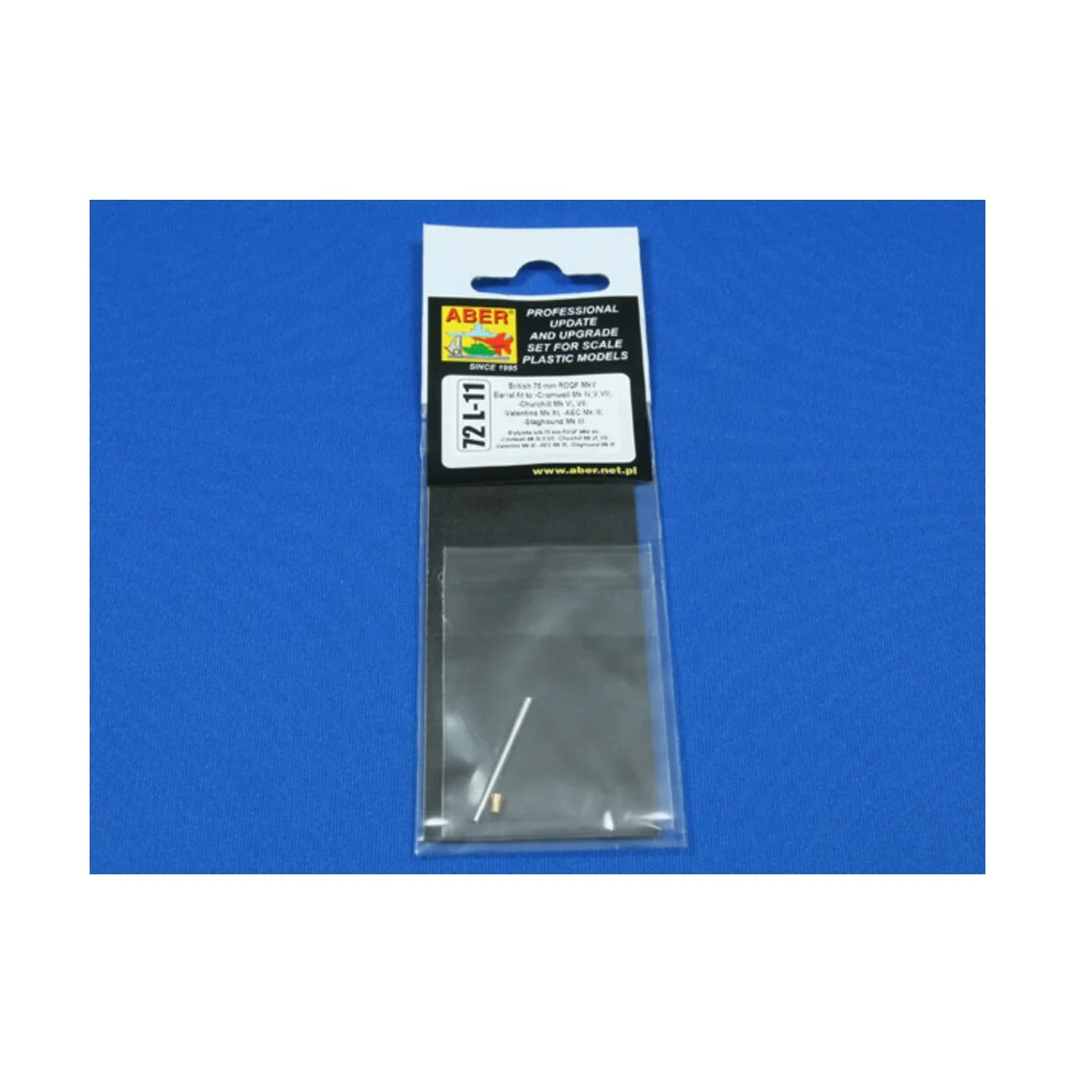 British 75mm ROQF MkV barrel for Cromwell, 1/72 - Aber Models 72 L-11