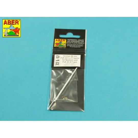 German PaK43/1 gun barrel for Nashorn, 1/72 - Aber Models 72 L-17