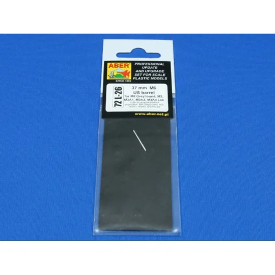 37mm M6 US barrel for M8, 1/72 - Aber Models 72 L-26