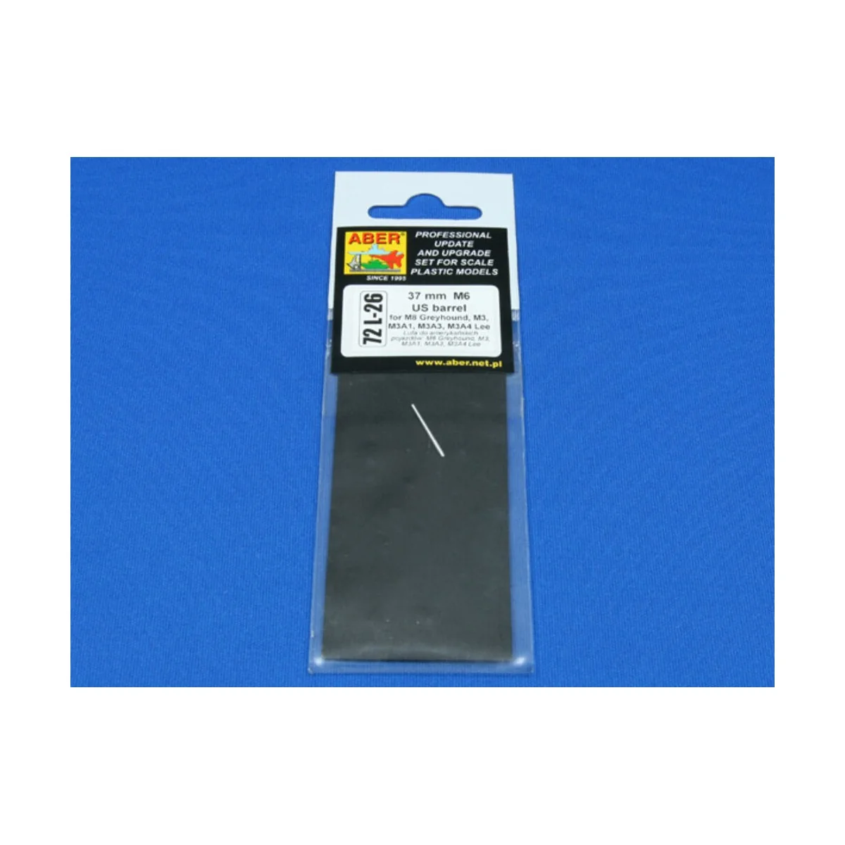 37mm M6 US barrel for M8, 1/72 - Aber Models 72 L-26