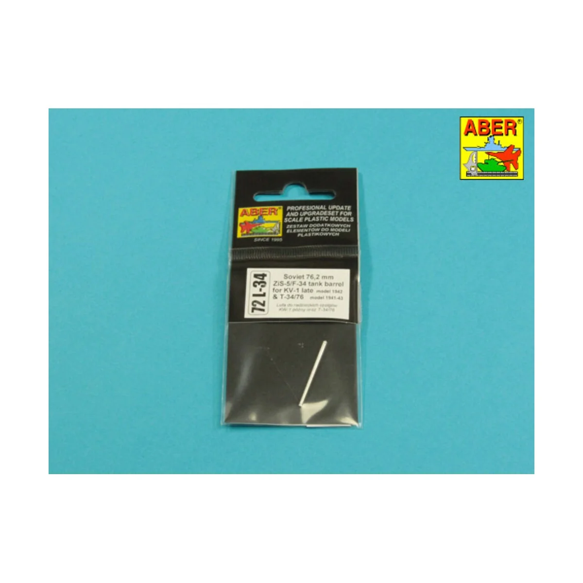 Soviet 76, 2mm ZiS-5/F-34 tank barrel for KV-1 late & T-34/76, 1/72...