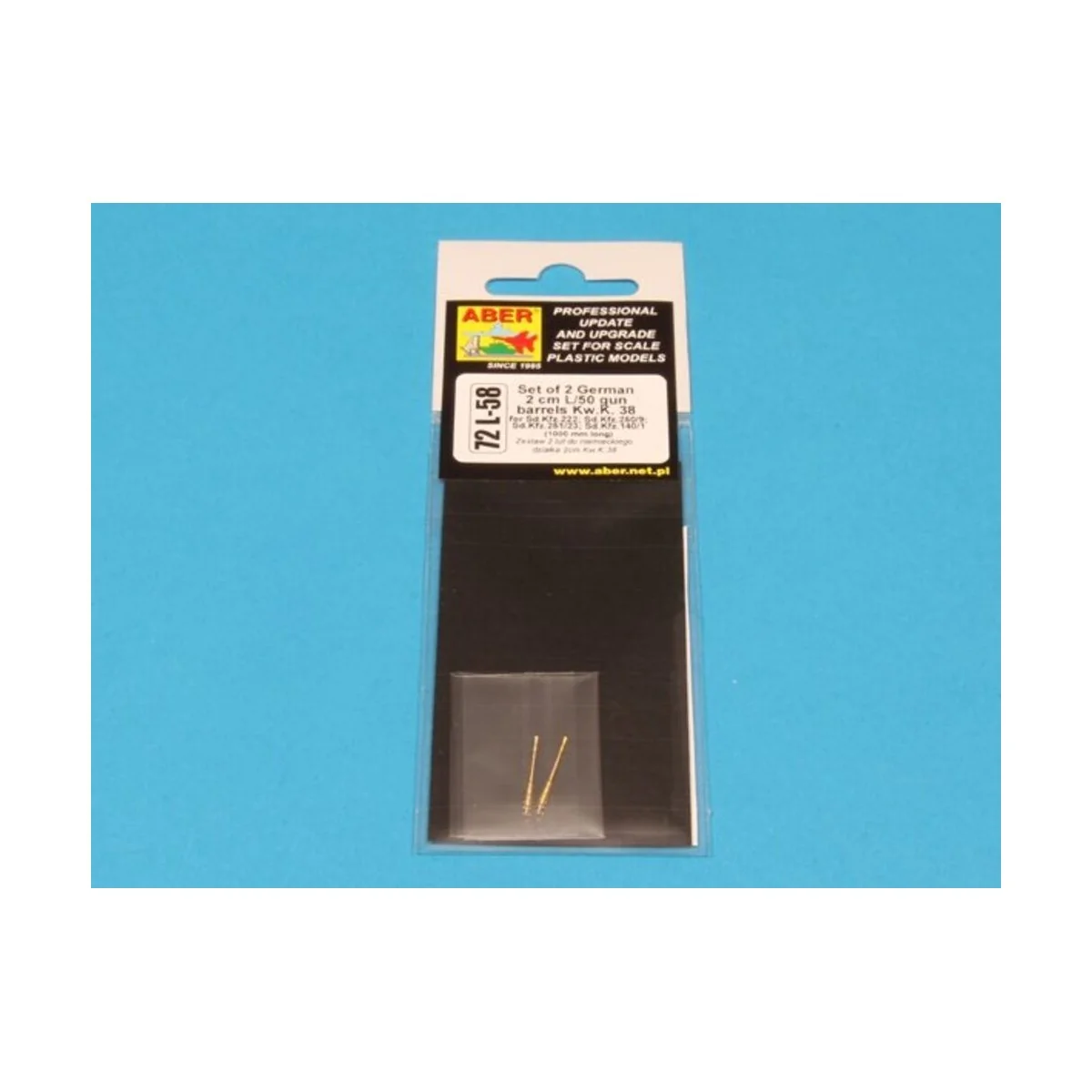 Set of 2 gun barrels KwK 38, 1/72 - Aber Models 72 L-58