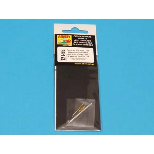 105mm barrel for LeFH 18 & Wespe, 1/72 - Aber Models 72 L-55