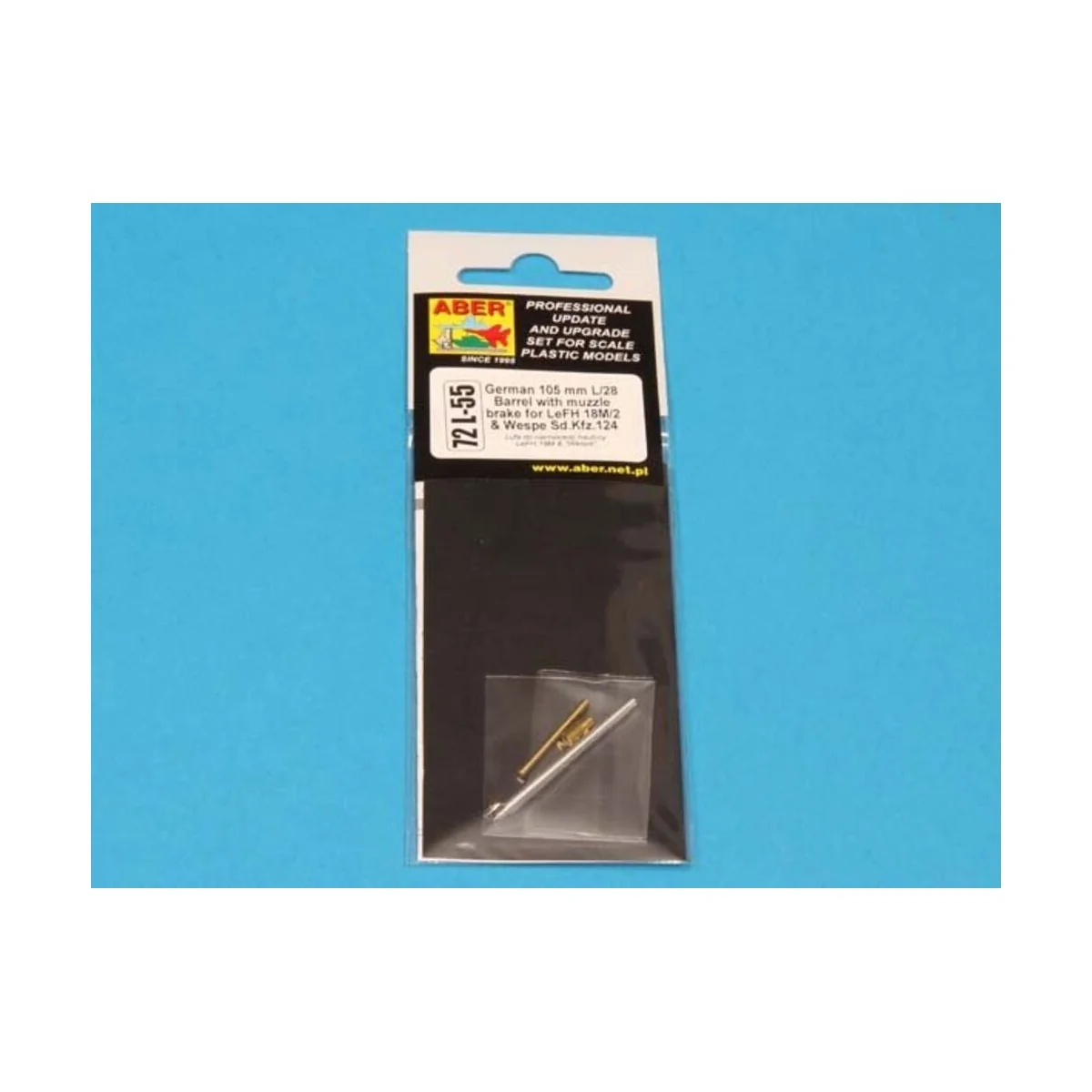 105mm barrel for LeFH 18 & Wespe, 1/72 - Aber Models 72 L-55