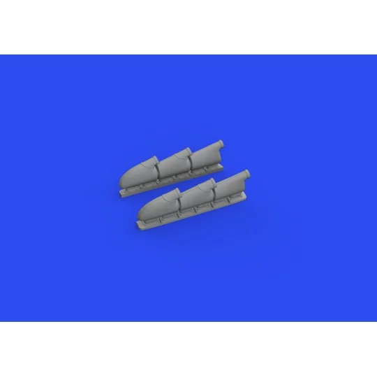 Spitfire Mk.V three-stacks exhausts rounded 1/48 for EDUARD - Eduar...