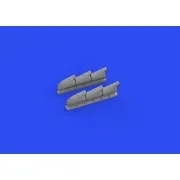 Spitfire Mk.V three-stacks exhausts rounded 1/48 for EDUARD, 1/48 -...