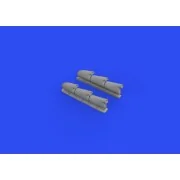 Spitfire Mk.V three-stacks exhausts rounded 1/48 for EDUARD - Eduar...