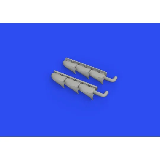 Spitfire Mk.V three-stacks exhausts fishtail 1/48 for EDUARD, 1/48 ...