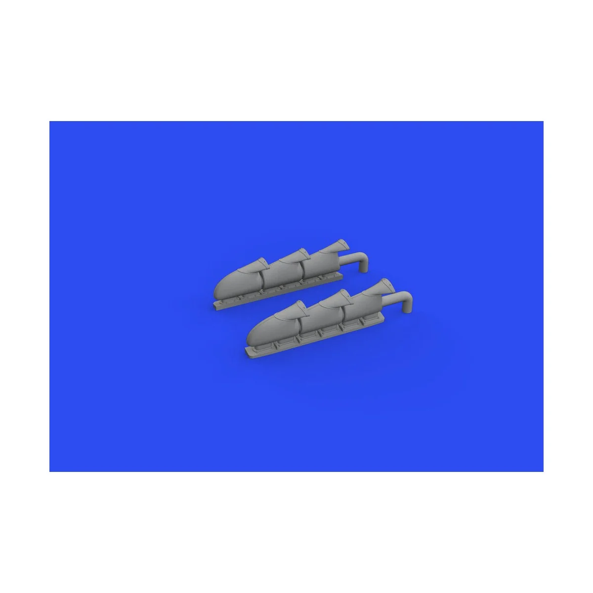 Spitfire Mk.V three-stacks exhausts fishtail 1/48 for EDUARD, 1/48 ...