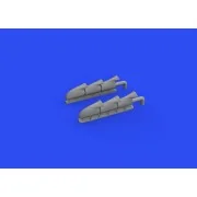 Spitfire Mk.V three-stacks exhausts fishtail 1/48 for EDUARD - Edua...