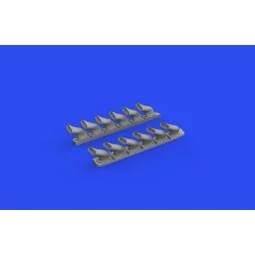 Spitfire Mk.V six-stacks exhausts fishtail for EDUARD, 1/48 - Eduar...