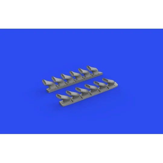 Spitfire Mk.V six-stacks exhausts fishtail for EDUARD, 1/48 - Eduar...