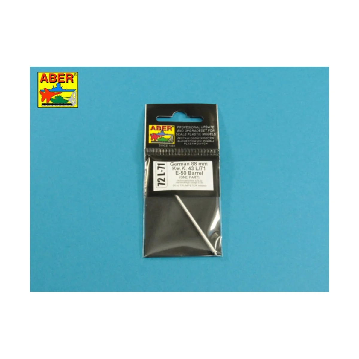 Germ.88 mm Kw.K. 43 L/71 E-50 Barrel (one part), 1/72 - Aber Models...