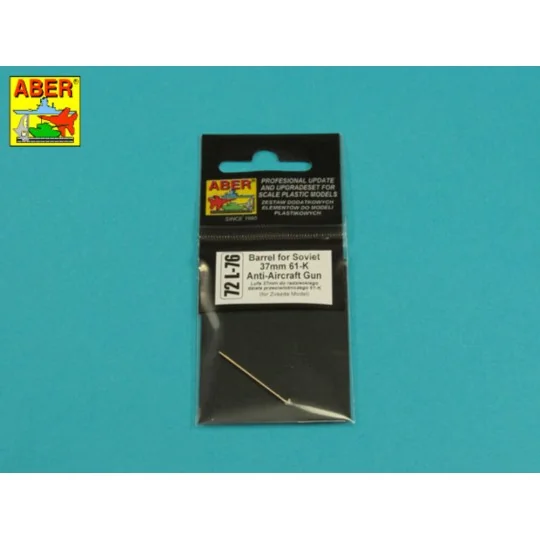Barrel for Soviet 37mm 61-K Anti Aircraft Gun, 1/72 - Aber Models 7...