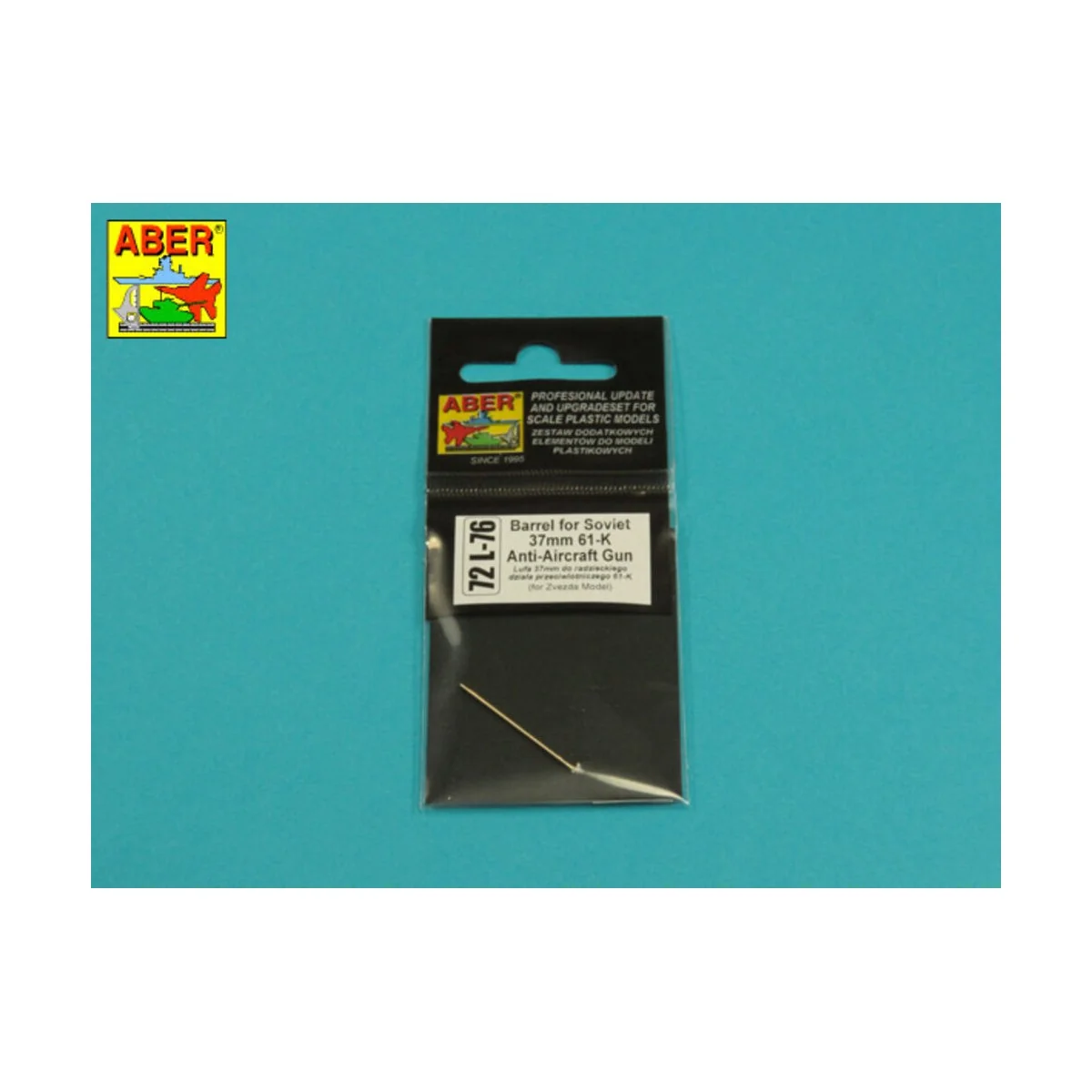 Barrel for Soviet 37mm 61-K Anti Aircraft Gun, 1/72 - Aber Models 7...