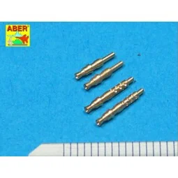 4 barrels tips for MG 17, 1/32 - Aber Models A32 003 2