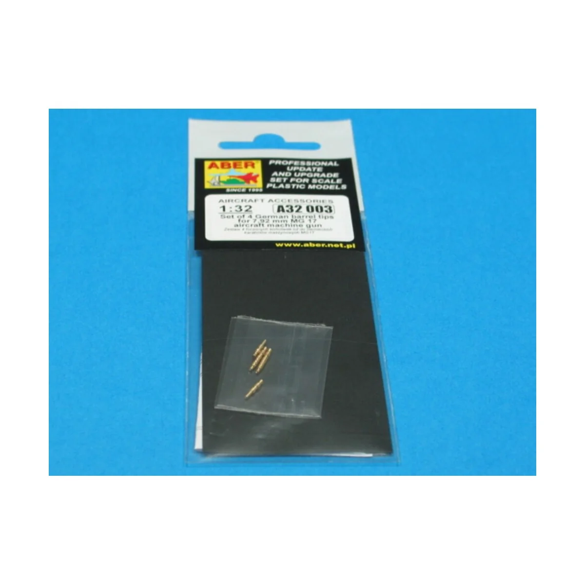 4 barrels tips for MG 17, 1/32 - Aber Models A32 003