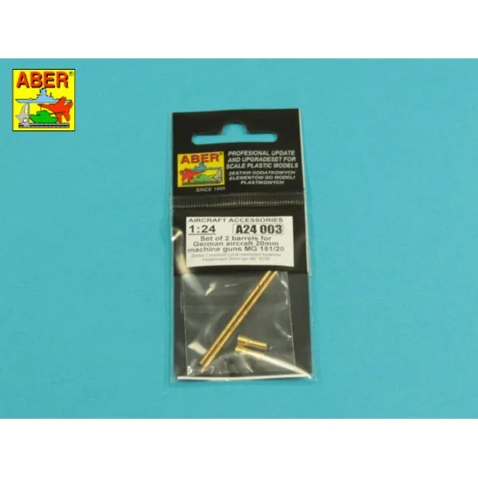 4 barrels tips for MG 17, 1/32 - Aber Models A32 003