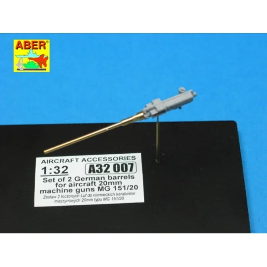 2 barrels for MG 151/20, 1/32 - Aber Models A32 007