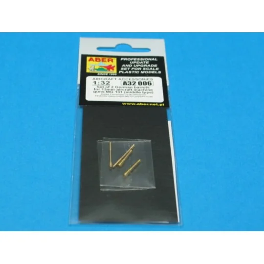 2 barrels for MG 131 -middle, 1/32 - Aber Models A32 006