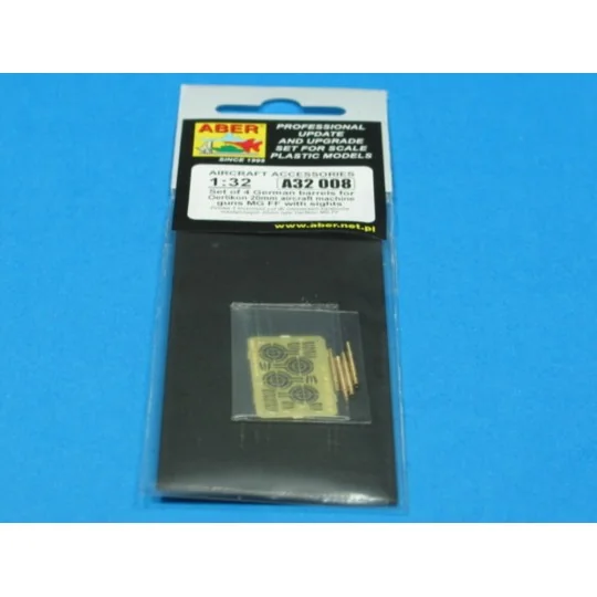 4 barrels for MG FF, 1/32 - Aber Models A32 008