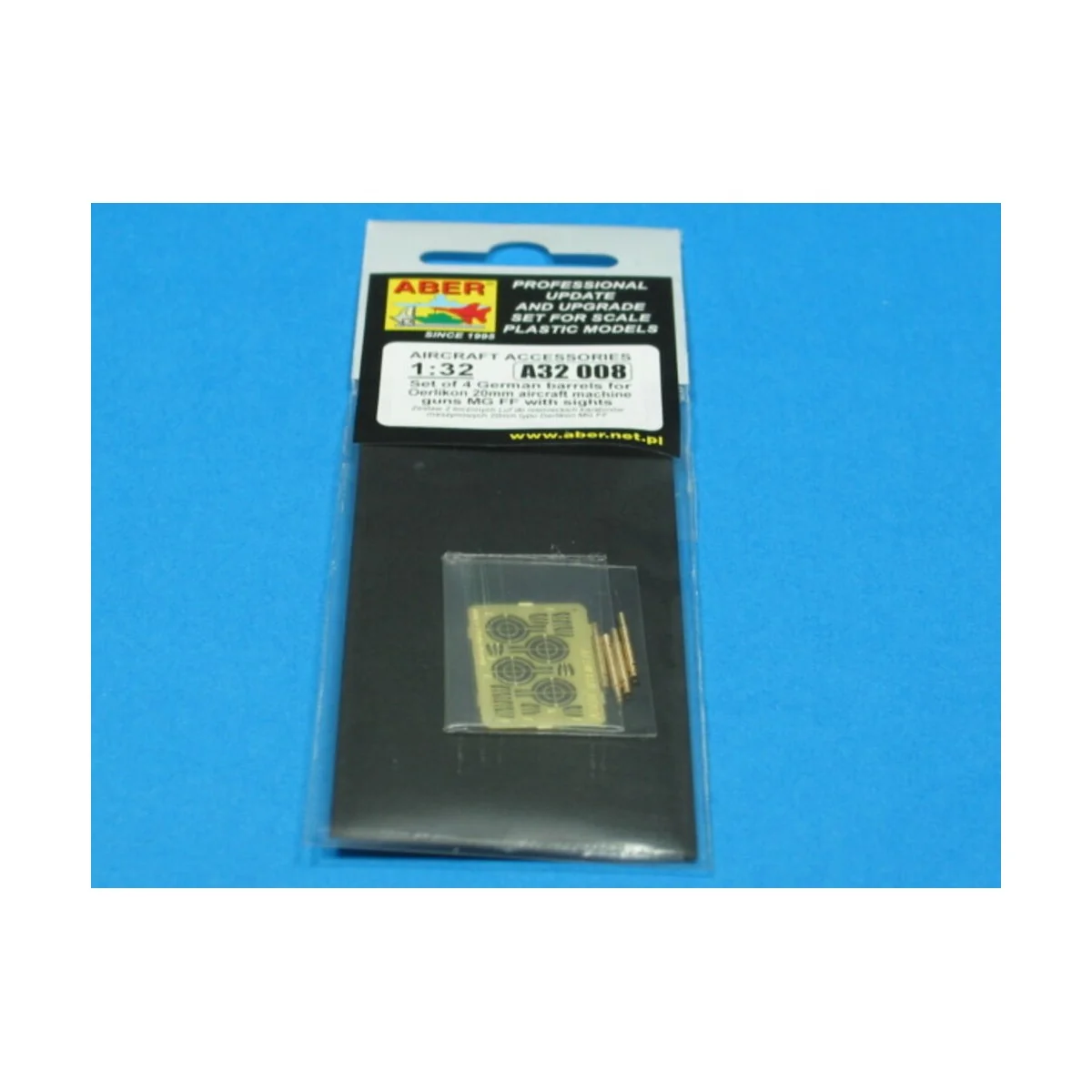 4 barrels for MG FF, 1/32 - Aber Models A32 008