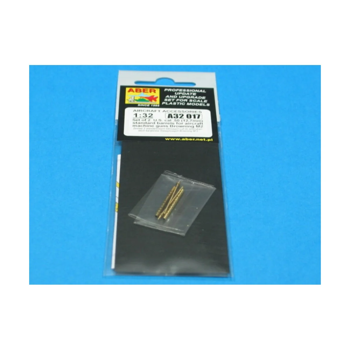 2 standard barrels for aircraft Browning M2, 1/32 - Aber Models A32...