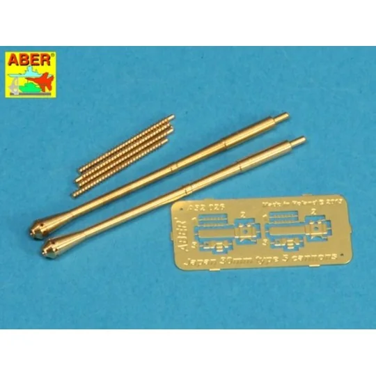 Barrels for Japanese 30mm Type 5, 1/32 - Aber Models A32 026