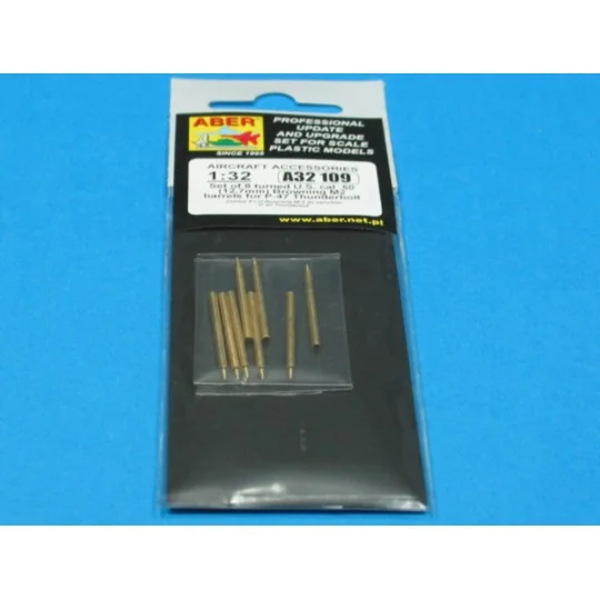 8 Browning M2 barrels for P-47 Thunderbolt, 1/32 - Aber Models A32 109